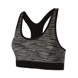 نیم تنه ورزشی زنانه بدنسازی کاپ دار Ladie's Professional - 4304 | طوسی/مشکی | پهلوان شاپ