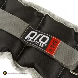 وزنه پا بدنسازی جفتی شنی 500 گرمی پرو اسپرتز | مشکی/طوسی | پهلوان شاپ