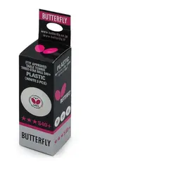 توپ پینگ پنگ باترفلای +S40 سه ستاره ABS بسته 3 عددی | پهلوان شاپ