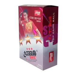 توپ پینگ پنگ دبل هپینس 3 ستاره D40 سلولوئید بسته 6 عددی | پهلوان شاپ