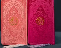 خرید قرآن پالتویی رنگی( صورتی کمرنگ ) ترجمه حسین انصاریان - فرهنگ 24