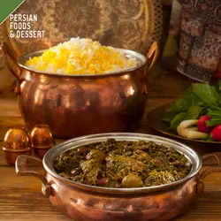کنسرو قورمه سبزی بدون گوشت گیلانی - ۴۶۰ گرم - سام شاپ