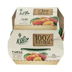 پوره مخلوط سیب، زردآلو و هلو کاریز-2 عددی | خرید محصولات کاریز | فروشگاه آنلاین سام شاپ