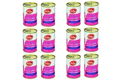 کنسرو گوجه فرنگی قطعه قطعه شده روژین - 410 گرم بسته 12 عددی