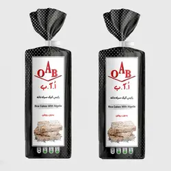 رایس کیک سیاه دانه بدون روغن اُ آ ب - 100 گرم بسته 2 عددی