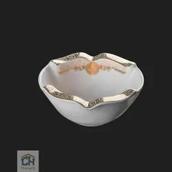 پیاله گرد بزرگ گلدکیش طرح Versace مدل GK623886