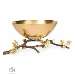 میوه خوری برنجی طرح بلوط طلایی مدل 3210041