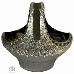 شکلات خوری سبدی کریستال نگین کاری شده مدل 8388