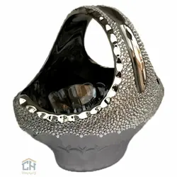 شکلات خوری سبدی کریستال نگین کاری شده مدل 8388