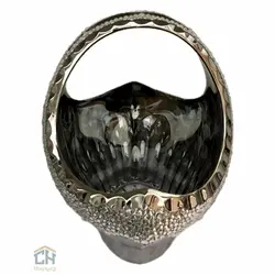 شکلات خوری سبدی کریستال نگین کاری شده مدل 8388