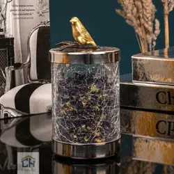 جا ادویه استیل برنج گلدکیش طرح گنجشک مدل GK879159
