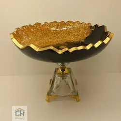 آجیل خوری رزین ورق طلا مدل 0022
