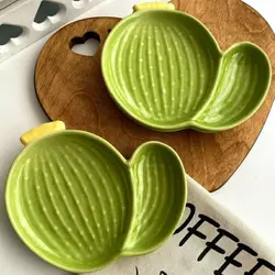 بشقاب کاکتوس دوقلو سرامیکی 172127