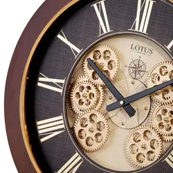 ساعت دیواری چرخ دنده ای لوتوس مدل GC-400406-BROOKL
