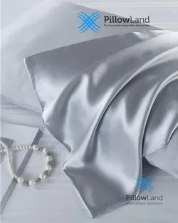 روبالشی ساتن ابریشم LX پیلولند نقره ای