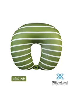 بالش گردنی شنی طرح دار