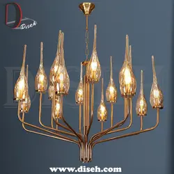لوستر نئوکلاسیک طلایی برای پذیرایی | دیسه