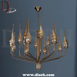 لوستر نئوکلاسیک طلایی برای پذیرایی | دیسه