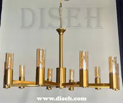 لوستر یک طبقه طلایی برای آپارتمان | دیسه