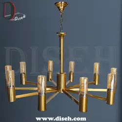 لوستر یک طبقه طلایی برای آپارتمان | دیسه