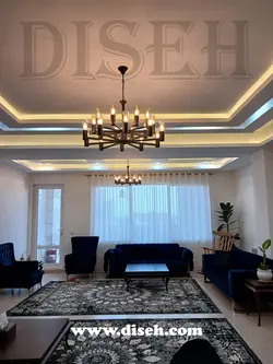 لوستر یک طبقه طلایی برای آپارتمان | دیسه