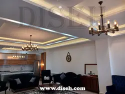 لوستر یک طبقه طلایی برای آپارتمان | دیسه