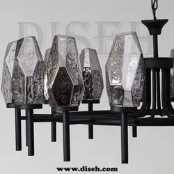 لوستر ساده مشکی - دیسه
