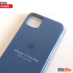 کاور سیلیکونی برای گوشی موبایل اپل مدل iphone11 pro Max (آبی نفتی روشن)