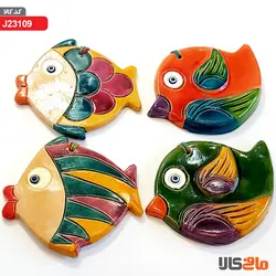 آویز سفالینه ماهی و پرنده