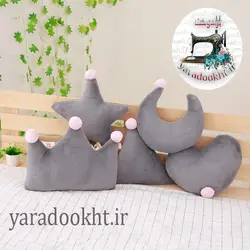 کوسن کودک مدل تاج و ستاره مجموعه 5 عددی - یارا دوخت