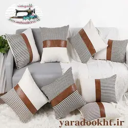 کوسن چرم و مخمل - یارا دوخت
