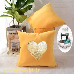 کوسن مخمل طرح LOVE - یارا دوخت