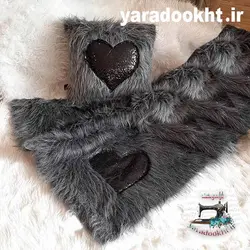 شال مبل خز و کوسن مدل Heart2 - یارا دوخت