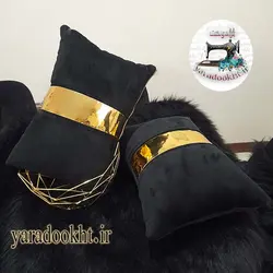 کوسن مخمل نوار براق - یارا دوخت