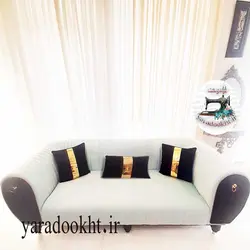 کوسن مخمل نوار براق - یارا دوخت