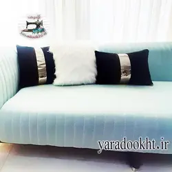 کوسن مخمل نوار براق - یارا دوخت