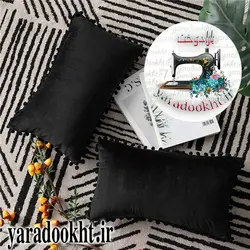 کوسن مخمل منگوله - یارا دوخت