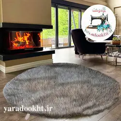 فرش فانتزی خاکستری - یارا دوخت