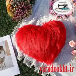 کوسن قلبی خز - یارا دوخت