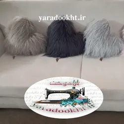 کوسن قلبی خز - یارا دوخت