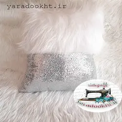 کوسن خز طرح نیمه پولکی - یارا دوخت