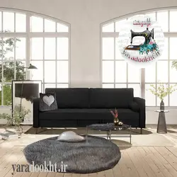 فرشینه خز خاکستری پشت چرم - یارا دوخت