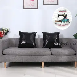 کوسن بال فرشته به همراه شال مبل مجموعه 6 عددی - یارا دوخت