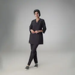 اسکراب و شلوار زنانه جیب مخفی پارچه تترون - روپوش پزشکی کاروان