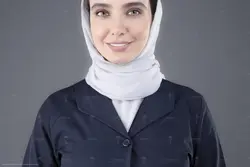 مانتو شلوار سرمه ای سیر مدل ارکیده - روپوش پزشکی کاروان
