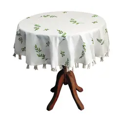 رومیزی پارچه ای گرد مدل گرین