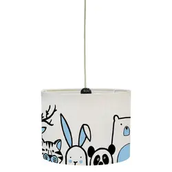 لوستر سقفی اتاق کودک آبی صورتی طرح حیوانات