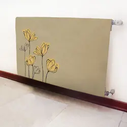 روکش رادیاتور کلاسیک کرم طلایی طرح سلین