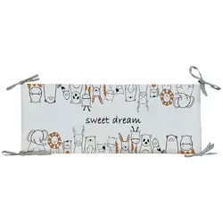 گارد تخت نوزاد سفید نارنجی طرح Animals