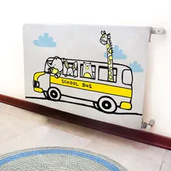 کاور شوفاژ کودک مدل ماشین مدرسه